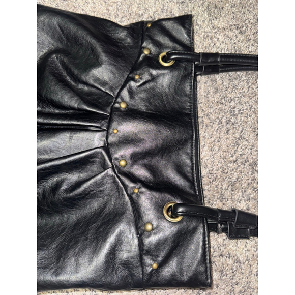 Women's American Eagle Black Red One Size Faux Leather Tote Bag - Picture 4 of 13